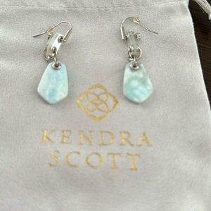 Kendra Scott Silver and Blue Earrings